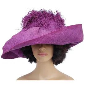 Aberash: Madagascar Big Brim Crown Out Raffia Sun Hat