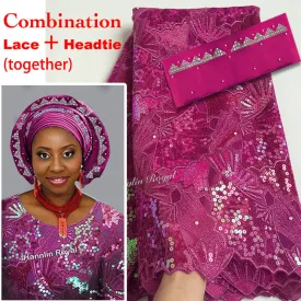 African french lace tulle fabric matching