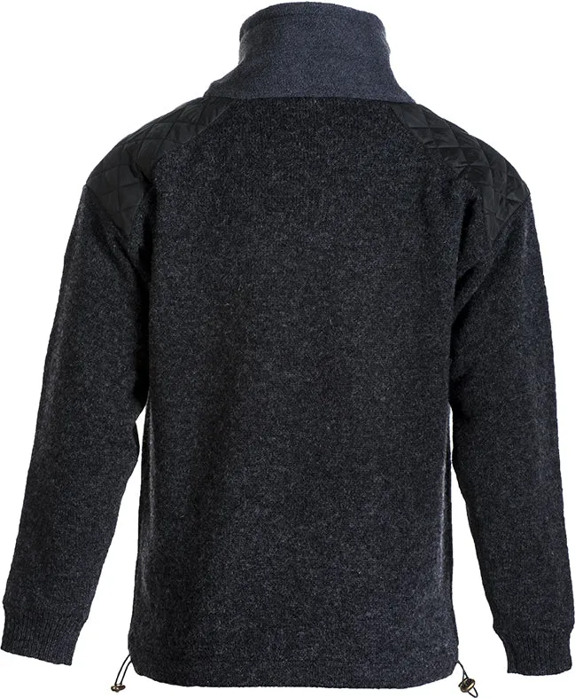 Aran Diamond Knit Sweater | Charcoal