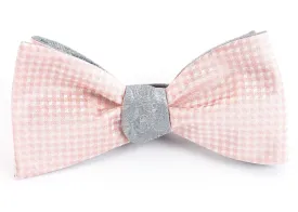 Be Married Paisley Blush Pink Bow Tie