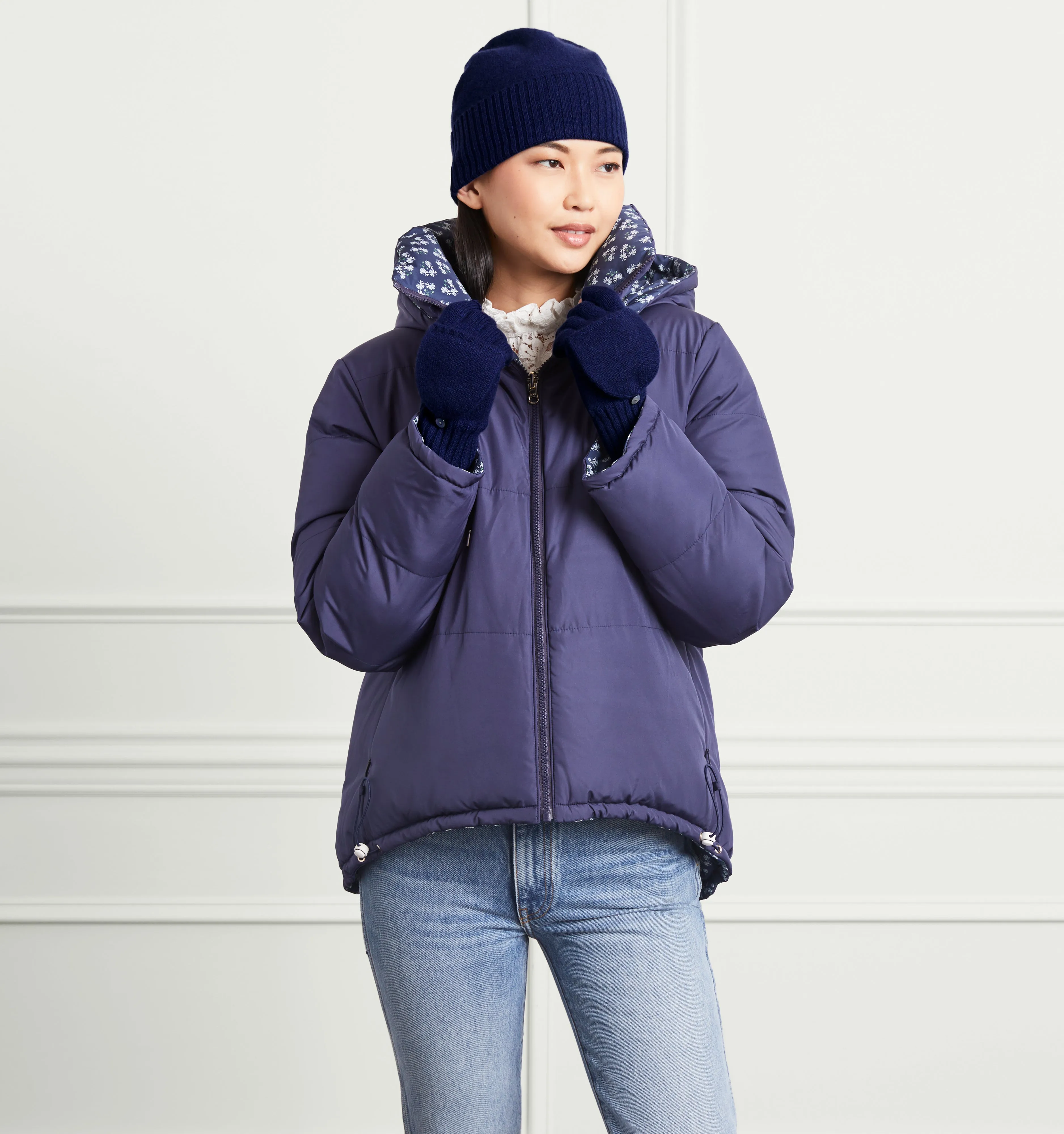 Cashmere Gloves - Navy Cashmere