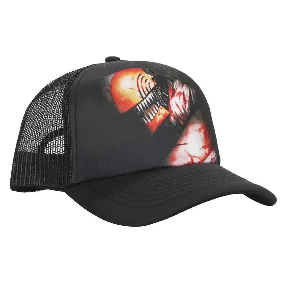 Chainsaw Man - Denji Trucker Hat (Black, Sublimated) - Bioworld