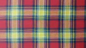 COTTON LAWN YARN DYED PLAID "PENELOPE" NON-STRETCHED WOVEN - SHIRTING FABRIC<br><h6>9-RED/YEL/NAVY<br>265PP-PENEPLD</h6>