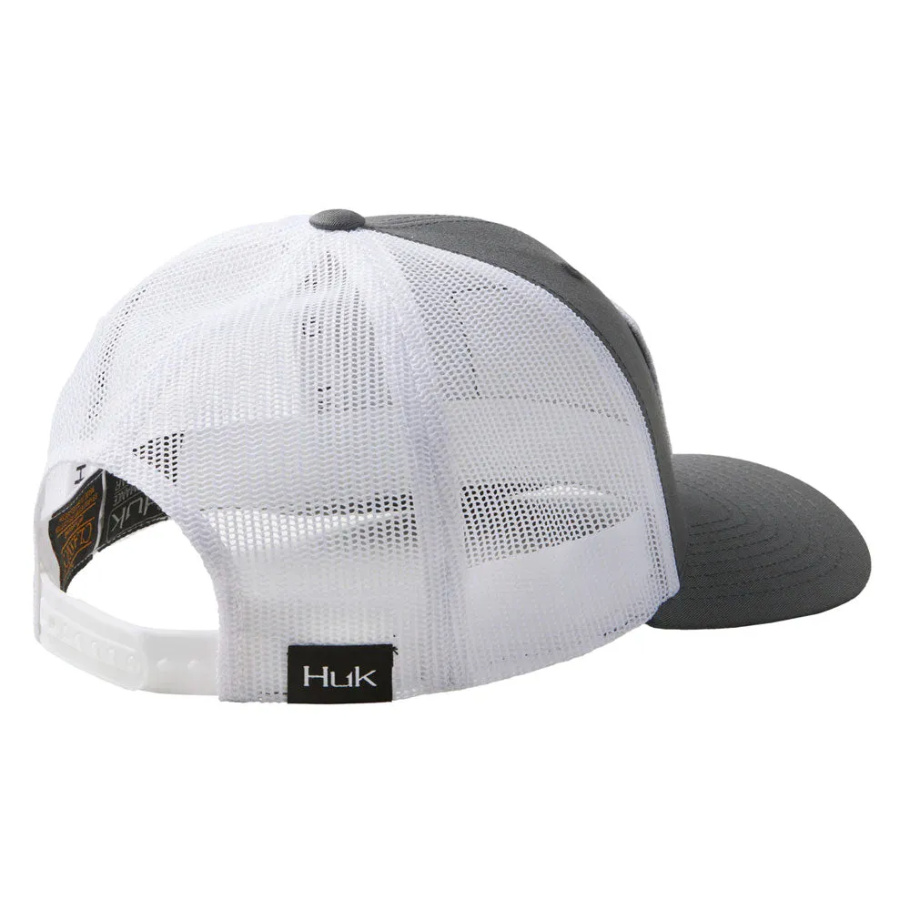 HUK Solid Trucker Snap Back Hat- Volcanic Ash