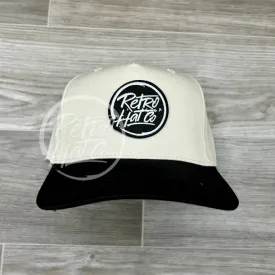 Retro Hat Co. Brand (glow in the dark) Patch on Natural/Black Retro Hat