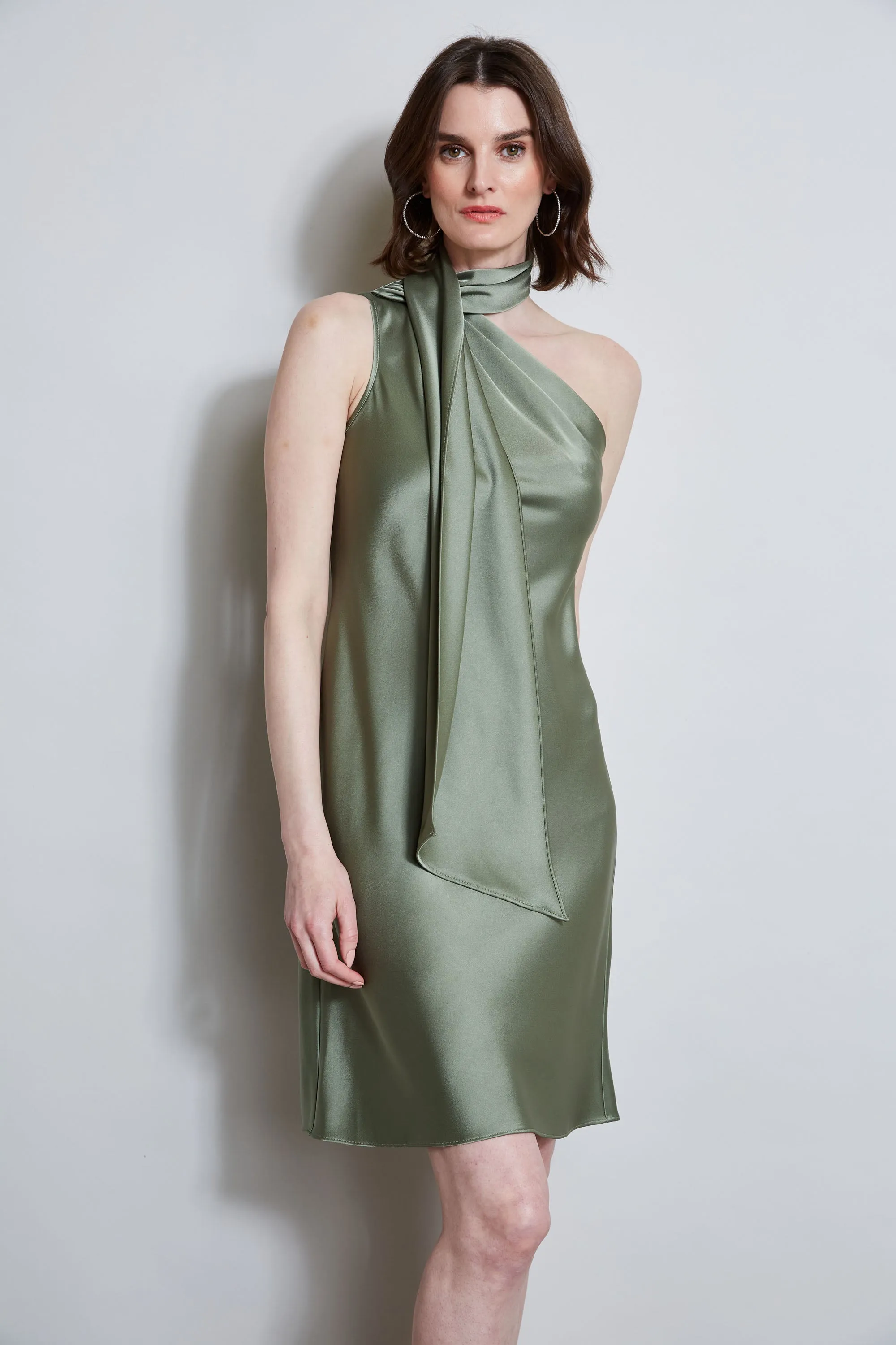 Satin Scarf Dress