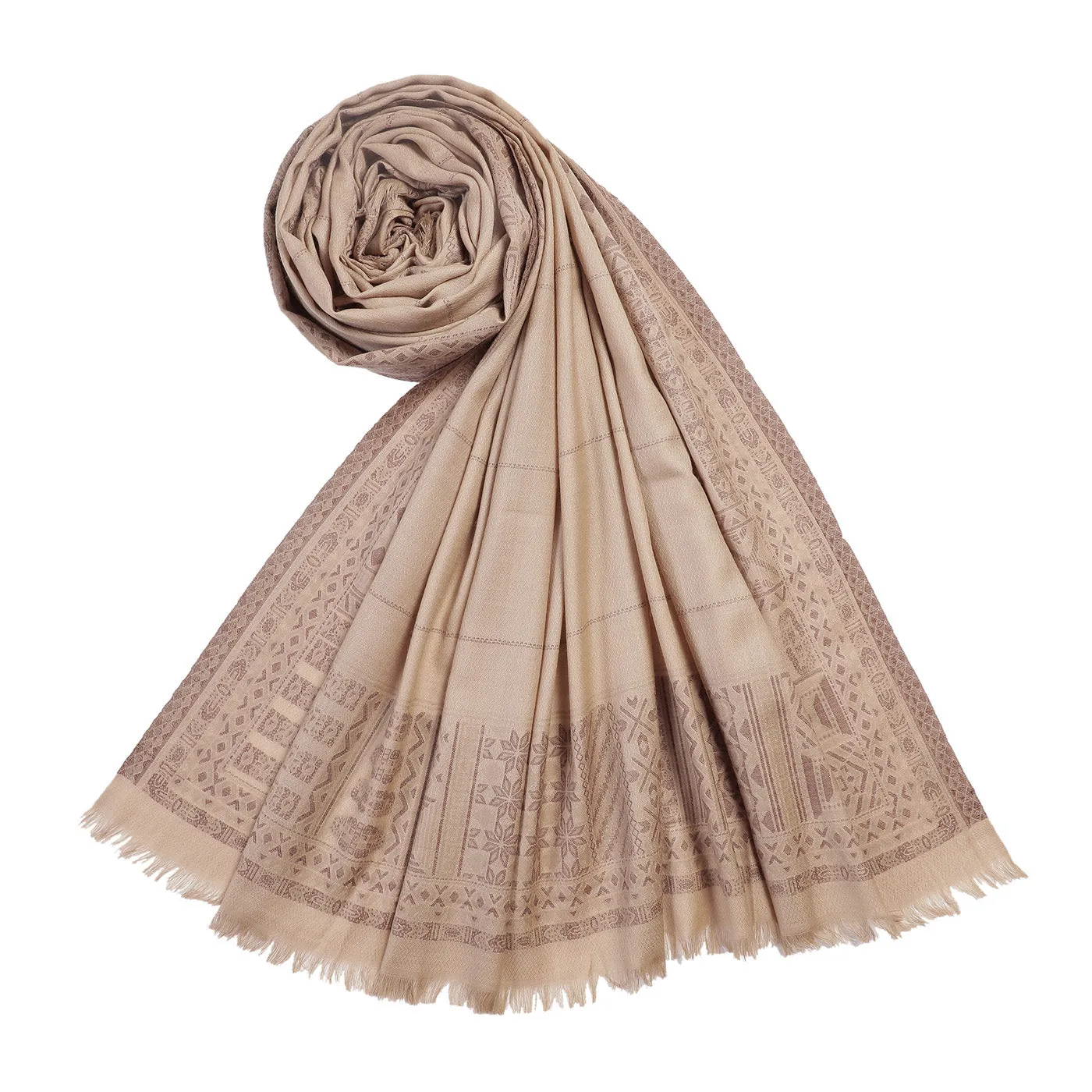 Veer D.Beige Wool Jacquard Lohi